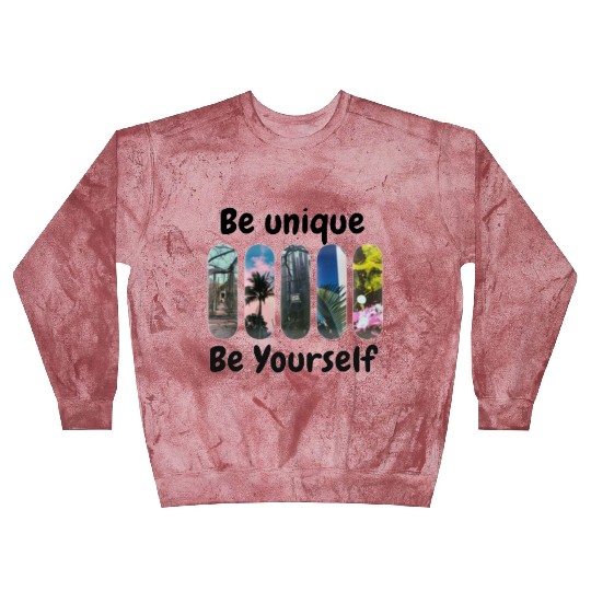 Ski Panels with Be Unique Be Yourself Motivation Blast Sweatshirts