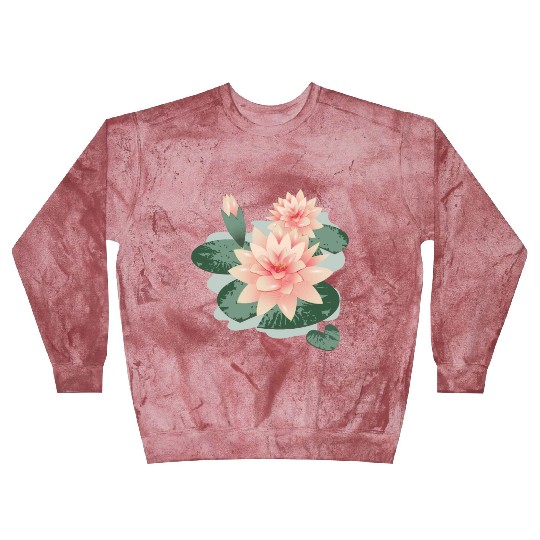 Water lily flower with bud in water lily pond Blast Sweatshirts