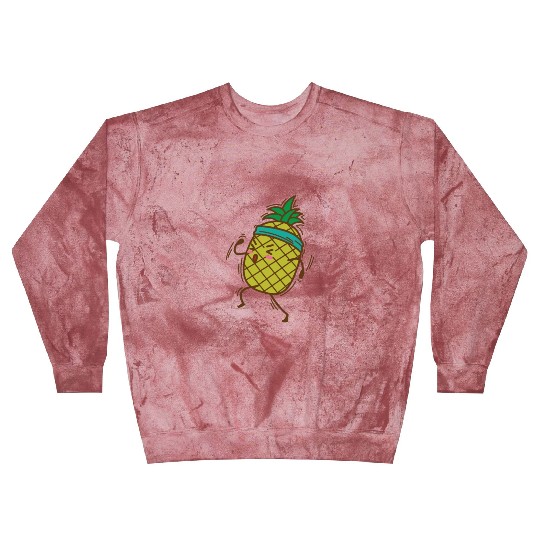 Pineapple goes jogging or running sweet Fruit Blast Sweatshirts