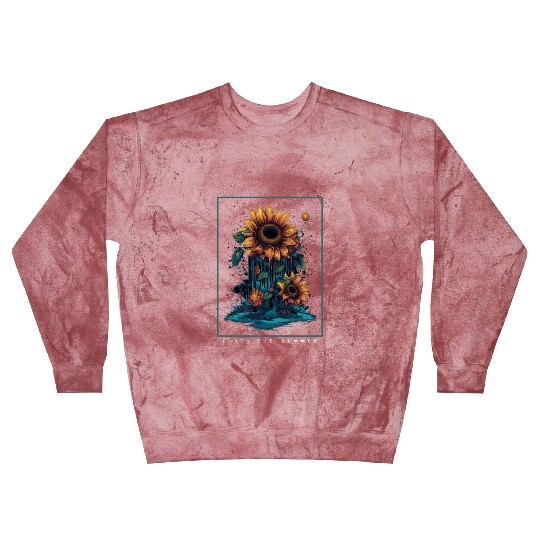 Psychedelic Sunflowers Garden Nature Lover Gift Blast Sweatshirts