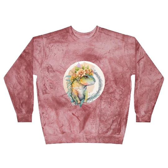 Cute Lizard Chameleon Flower Crown Pet Reptile Lov Blast Sweatshirts