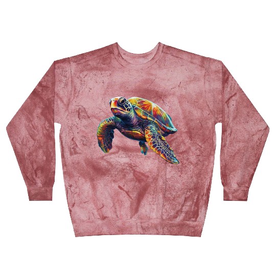 Colorful underwater sea turtle dreamlike beautiful Blast Sweatshirts