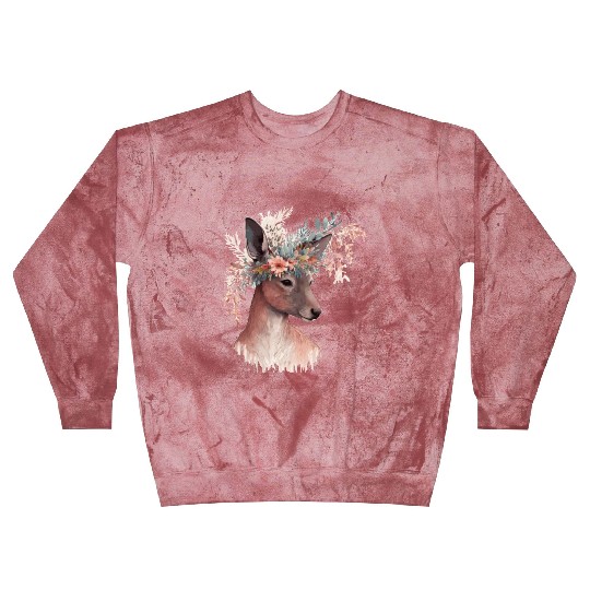 Cute Kangaroo Flower Crown Floral Kangaroo Lover Blast Sweatshirts