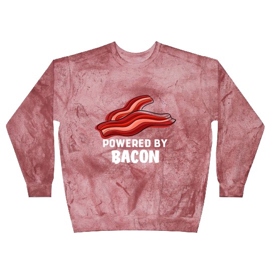 Funny Saying Powered By Bacon Pig Farmer Humorous Blast Sweatshirts