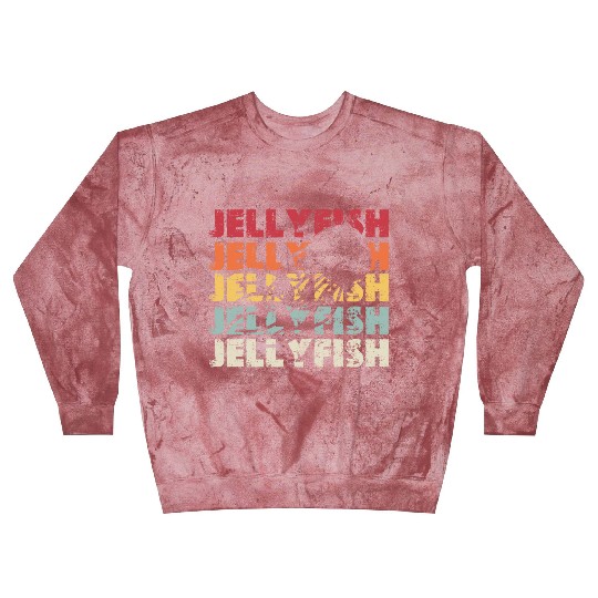 Retro Jellyfish Silhouette Men Women Ocean Lover Blast Sweatshirts