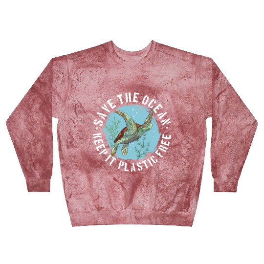 Save The Ocean Keep It Plastic Free Blast Sweatshirts