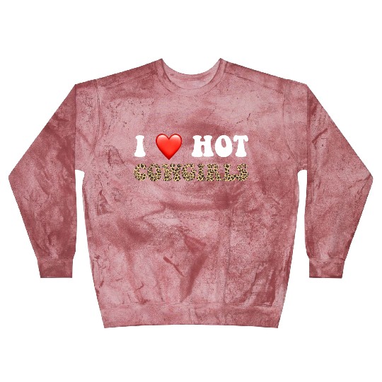 I Love Hot Cowgirls, Animal Print, Rodeo Design Blast Sweatshirts