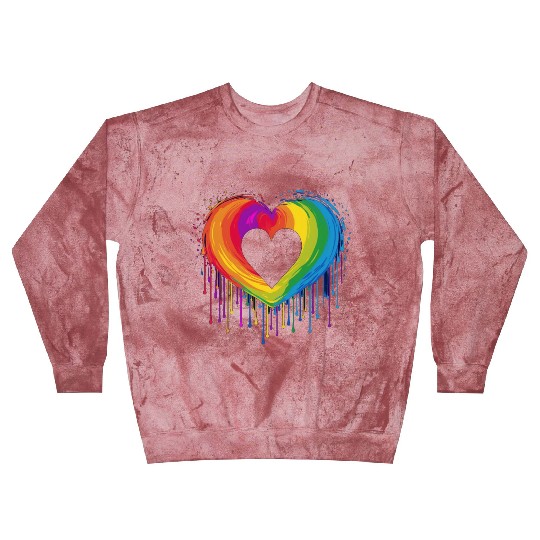 United Love: LGBT Rainbow Heart, Supporting All Blast Sweatshirts