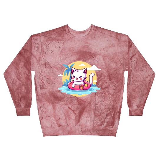 Beachside Kitty - Cat Vacation Blast Sweatshirts