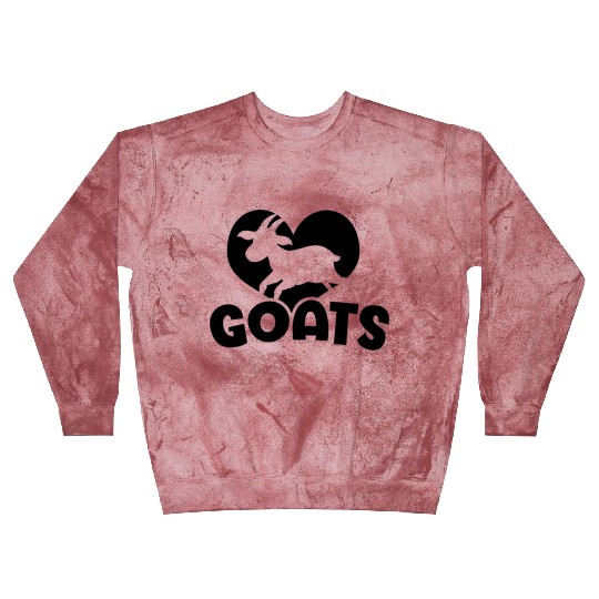 Love goats in heart design for goat lovers Blast Sweatshirts