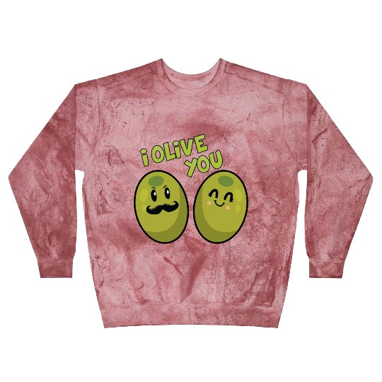 Green Olives Valentine Olive You Blast Sweatshirts