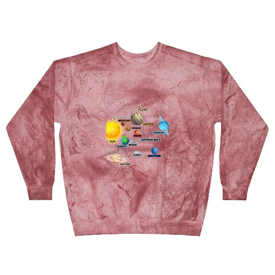 Solar System Planets Astronomy Space Science Girls Blast Sweatshirts