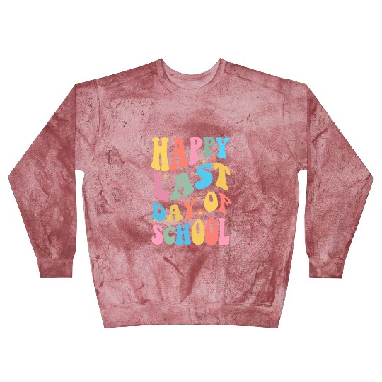 Groovy Happy Last Day of School Teacher Student Blast Sweatshirts