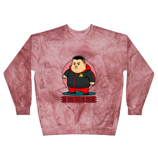 Chubby Man In Training Suit Gym Blast Sweatshirts