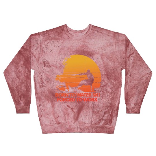 Retro Water Skiing Water Sports Lover Blast Sweatshirts