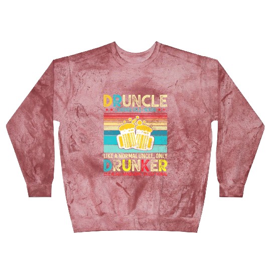 Druncle Defintion Beer Lover Uncle Retro Vintage Blast Sweatshirts