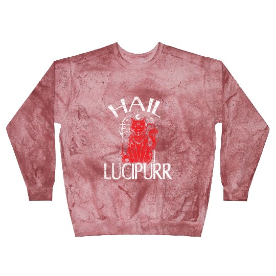 Hail Lucipurr Cat Lover Owner Satan Lover Blast Sweatshirts