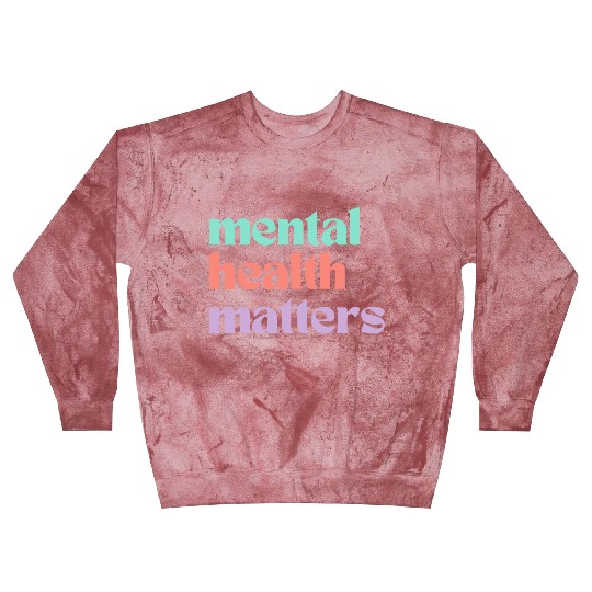 Mental Health Matters | Retro Quote Peach Candy Blast Sweatshirts