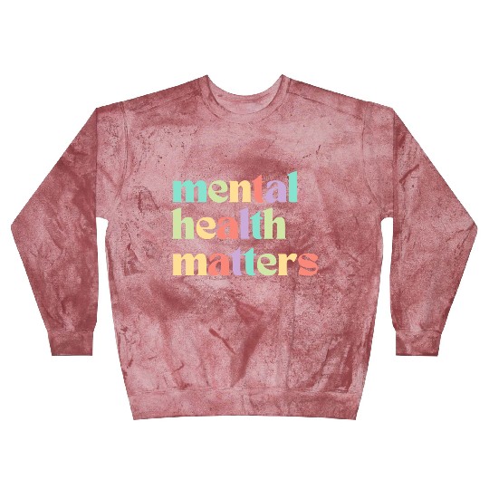 Mental Health Matters | Retro Quote Mixed Peach Blast Sweatshirts