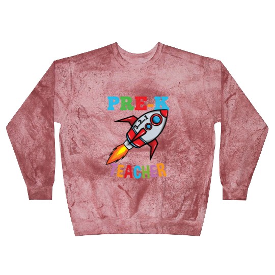 Space Pre K Teacher Preschool Back To School Blast Sweatshirts