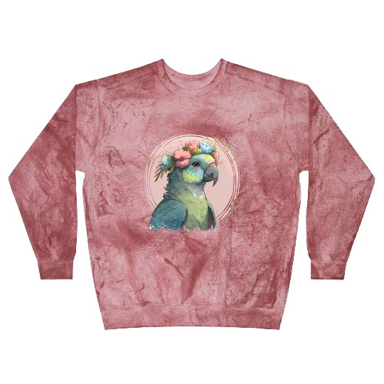 Cute Hahn's Macaw Bird Flower Crown Pet Birds Blast Sweatshirts