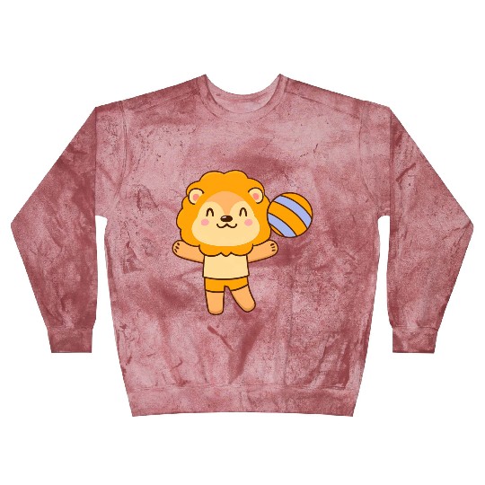 Lion playing volleyball Blast Sweatshirts