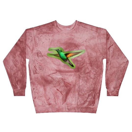 Green Hummingbird Illustration Bird Lover Blast Sweatshirts