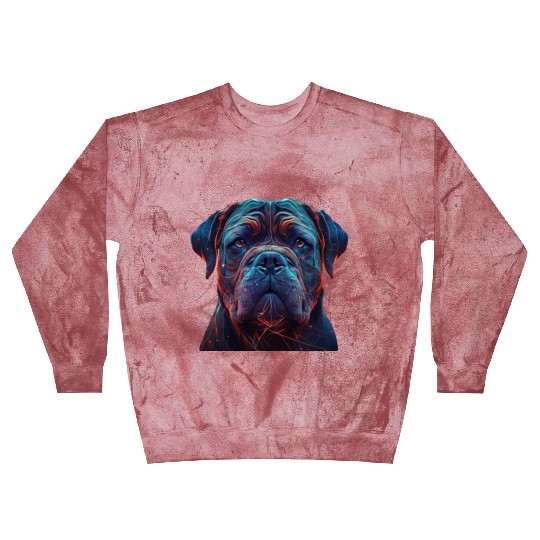 Neon Dogue de Bordeaux AI Art Blast Sweatshirts