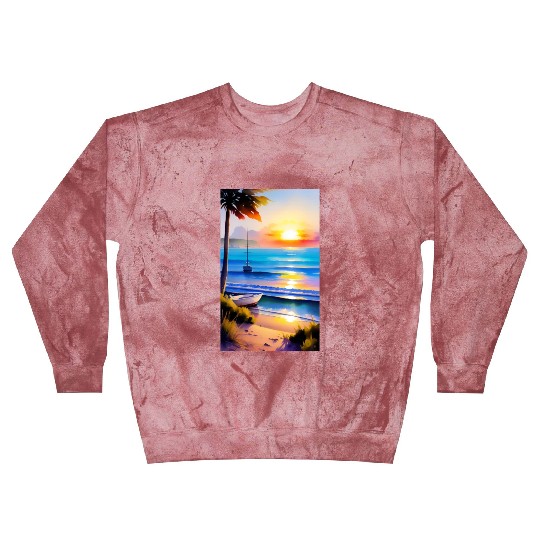A sunrise with a seaside view-2 Blast Sweatshirts
