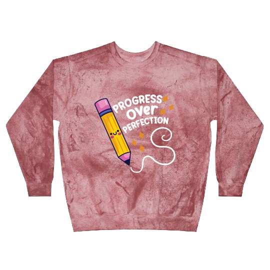 Progress Over Perfection back to School Teacher Blast Sweatshirts