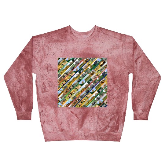 Wildlife Stripe Multi Color Collage Blast Sweatshirts