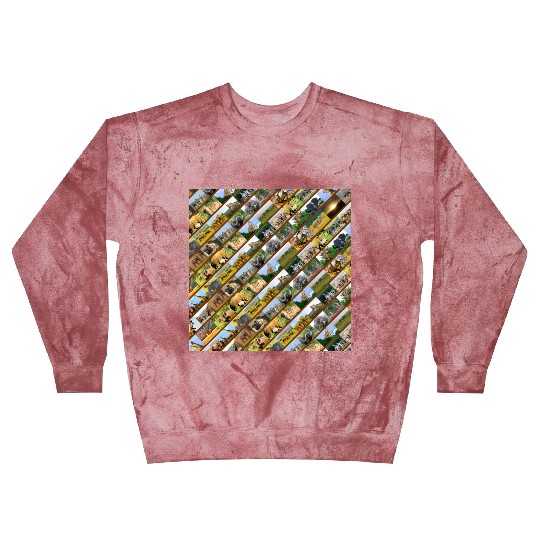 Wildlife Stripe Brown Collage Blast Sweatshirts