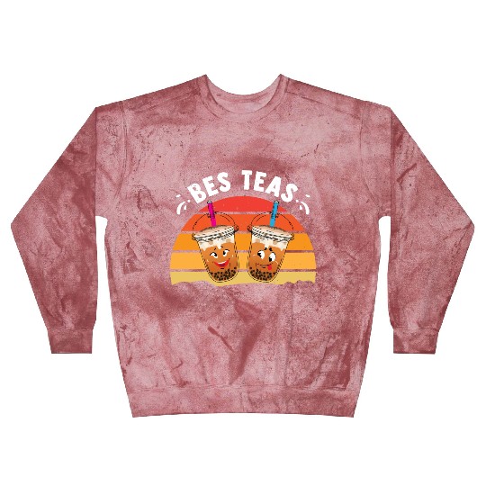 Bes Teas Funny Matching Friends Bubble Tea Lover Blast Sweatshirts