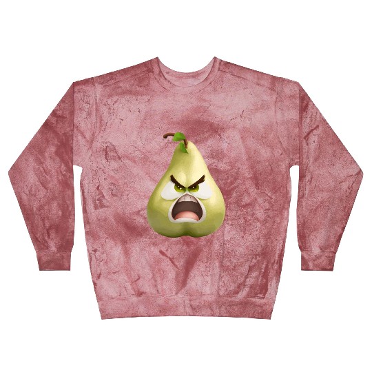 A pear with angry face cartoon style Blast Sweatshirts
