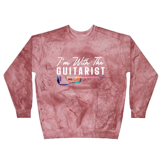 I'M With The Guitarist Girlfriend Guitar Player Ba Blast Sweatshirts