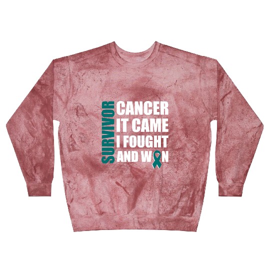 Ovarian Cancer Fight Cancer Ribbon Blast Sweatshirts