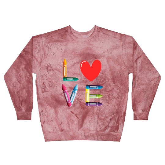 Pre-K Teacher Preschool Day Love Teachers Crayon Blast Sweatshirts