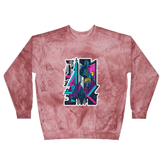 Cyberpunk Cityspace Blast Sweatshirts