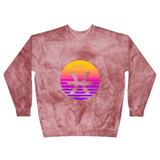 Pisces Zodiac Sign Sunset Pisces Blast Sweatshirts