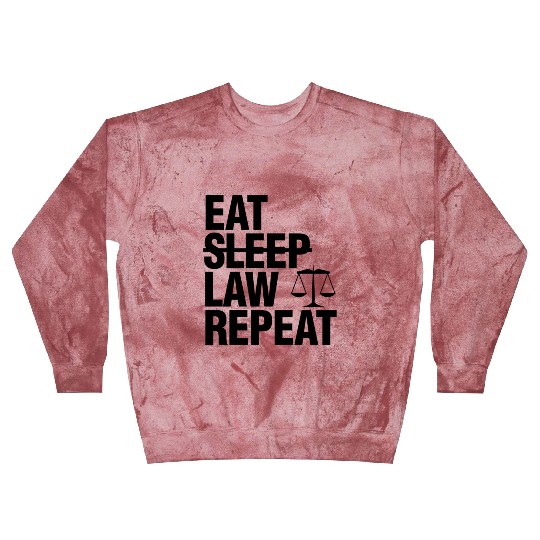 Eat Sleep Law Repeat Scale Of Justice Blast Sweatshirts