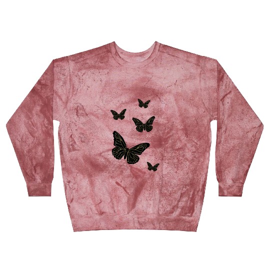 Black glittery butterflies monarch Blast Sweatshirts