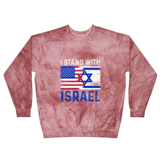 Us Flag I Stand With Israel Blast Sweatshirts