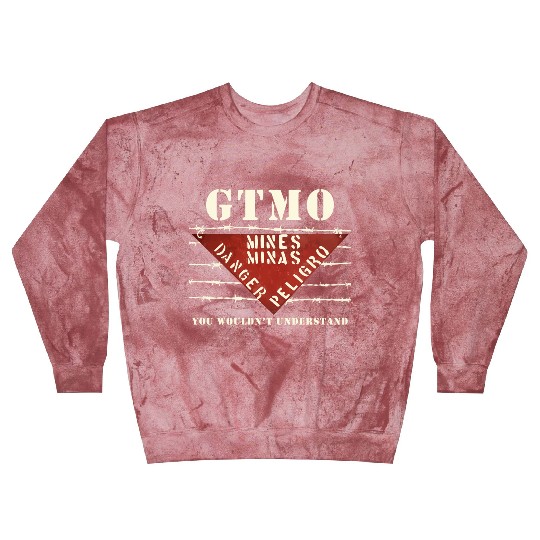 Gtmo Land Mine Barbed Wire Sign Guantanamo Bay Cub Blast Sweatshirts