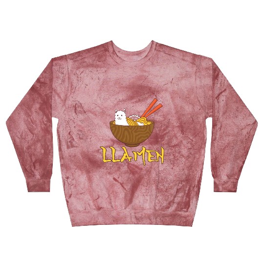 Llamen Japanese Ramen Noodles Alpaca Kawaii Llama Blast Sweatshirts