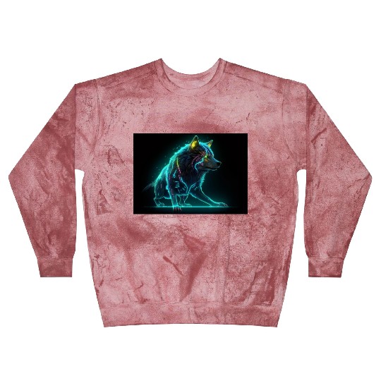 Neon Moon Wolf Blast Sweatshirts