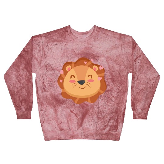 Cute Lion Cartoon Animals Character Design 1 Blast Sweatshirts