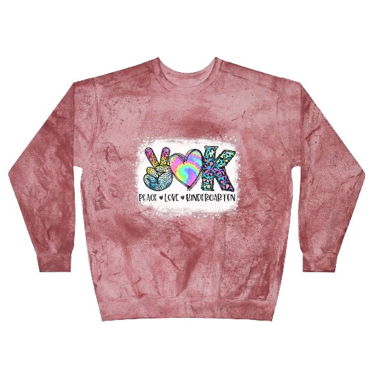 Peace Love Kindergarten Teacher Appreciation Retro Blast Sweatshirts