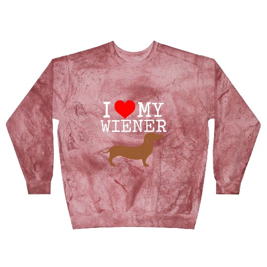 I Love My Wiener Dachshund Weiner Dog Blast Sweatshirts