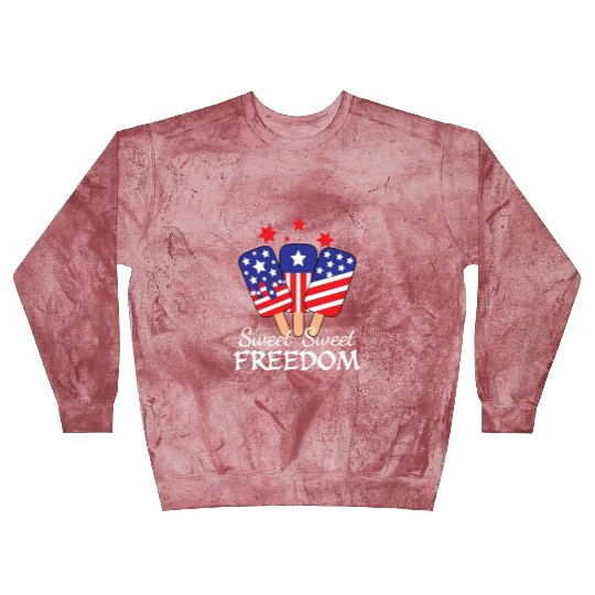 Sweet Freedom Icream 4th July America Flag Blast Sweatshirts