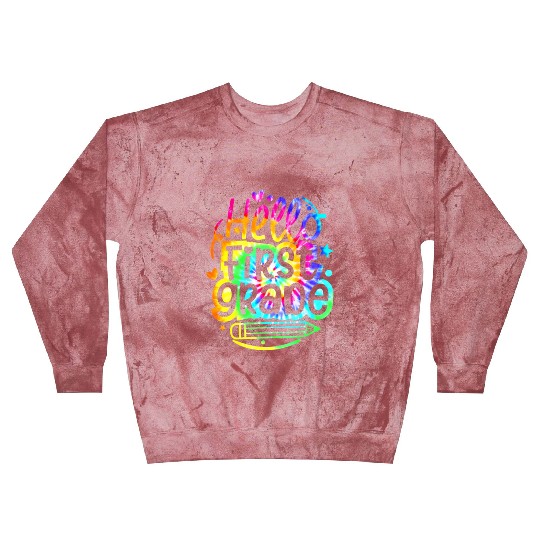 Tie Dye Hello 1st First Grade Back To School First Blast Sweatshirts
